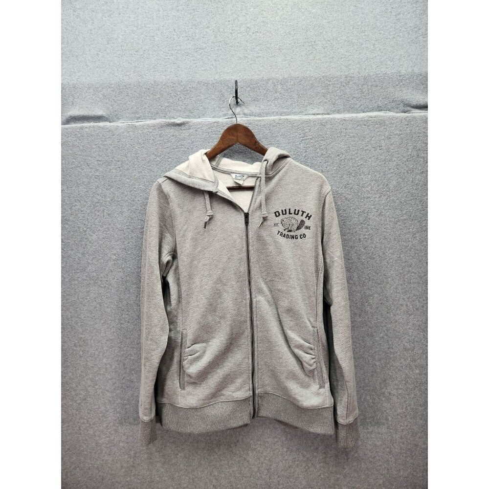 Duluth Trading Co. Gray Zip-Up‎ Hoodie Sweatshirt